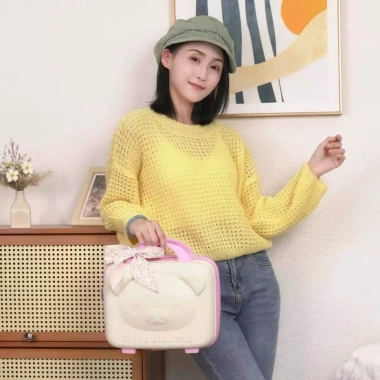 Vali xách tay mini hình gấu hoạt hình siêu nhẹ, ốp túi đựng mỹ phẩm - 118k 3 Vali xách tay mini hình gấu hoạt hình siêu nhẹ, ốp túi đựng mỹ phẩm - 118k 3
