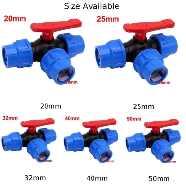 Van bi 3 chiều PE 20-50mm EHES - Độ bền cao, lắp nhanh, giảm giá 21% chỉ 45.224₫