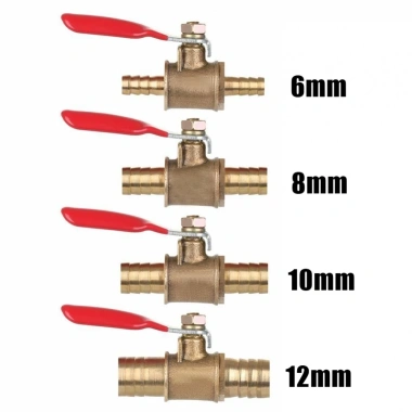Van bi ngắt đồng thau 681.012Mm, ống Barb, lưu lượng nước hợp lý, bền chắc 2 Van bi ngắt đồng thau 681.012Mm, ống Barb, lưu lượng nước hợp lý, bền chắc 2