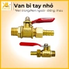 Van Bi Tay Nhỏ Thau, Van Tay Gạt Đóng Mở Hơi Dầu Nước Thau Đồng Ren 13, Giá 23.805 VND