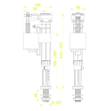 Van cấp đa năng, cụm cây cấp bàn cầu chịu áp, chịu phèn - Giá ưu đãi 55.000₫