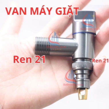 Van cấp nước máy giặt tự ngắt, ren 21-27 (25mm), đầu nối nhanh T-F, chặn nước chuyên dụng 6