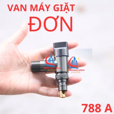 Van cấp nước máy giặt tự ngắt, ren 21-27 (25mm), đầu nối nhanh T-F, chặn nước chuyên dụng 8