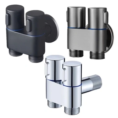 Van chia nước chữ H cao cấp - 2 cổng xả độc lập, khóa nước đa năng, giảm giá 69k 2