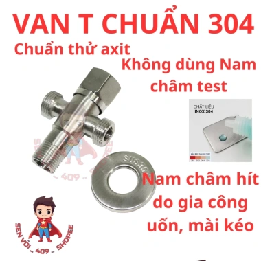 Van chia nước T cầu 3 ngã có khóa S01 cho vòi xịt vệ sinh, bồn cầu inox 304 - giảm áp, giá 40.660 VND 11 Van chia nước T cầu 3 ngã có khóa S01 cho vòi xịt vệ sinh, bồn cầu inox 304 - giảm áp, giá 40.660 VND 11