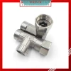 Van Chữ T Chia Nước Inox 304 – 2 Ngã 1 Đầu Ốc Cấp, Tiêu Chuẩn Phi 21, Giá 22.000
