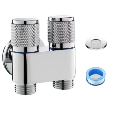 Van Điều Khiển Vòi Nước Hợp Kim 2 Đường Ra Tắt Mở Độc Lập Phòng Tắm, 79,083 VND 6