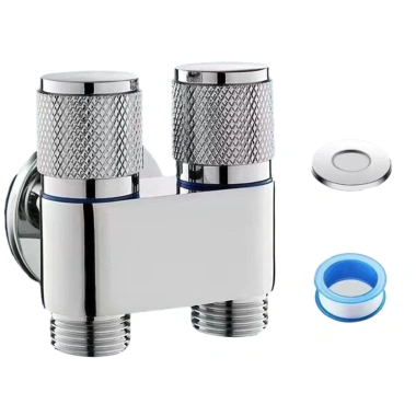 Van Điều Khiển Vòi Nước Hợp Kim 2 Đường Ra Tắt Mở Độc Lập Phòng Tắm, 79,083 VND 7
