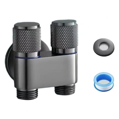 Van Điều Khiển Vòi Nước Hợp Kim 2 Đường Ra Tắt Mở Độc Lập Phòng Tắm, 79,083 VND 8