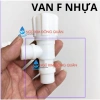 Van F khóa bồn cầu inox SUS 304, chia nước, ren 21, van T nhựa, chịu ăn mòn, giá tốt 2