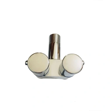Van khoá 2 ngả đóng mở độc lập cho bồn cầu và vòi xịt - Đồng mạ crom, giá ưu đãi 203.168₫ 3
