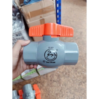 Van ngựa cam TAIJAAN - Khóa nước tay cam PVC 21/27/34 loại 1, giá sỉ 18.5k 4
