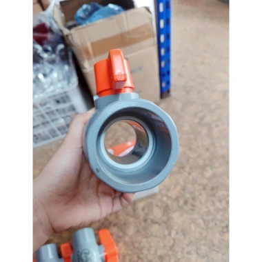 Van ngựa cam TAIJAAN - Khóa nước tay cam PVC 21/27/34 loại 1, giá sỉ 18.5k 5