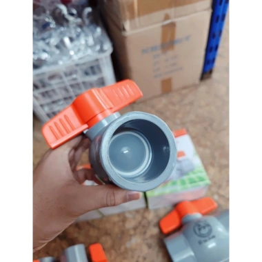 Van ngựa cam TAIJAAN - Khóa nước tay cam PVC 21/27/34 loại 1, giá sỉ 18.5k 7