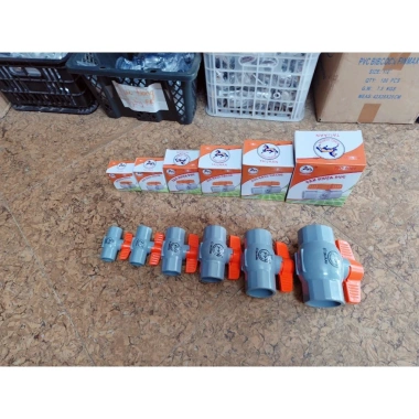 Van ngựa cam TAIJAAN - Khóa nước tay cam PVC 21/27/34 loại 1, giá sỉ 18.5k 8
