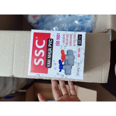 Van nhựa PVC SSC - Khóa nước tay đỏ phi 42,49,60 loại 1, giá sỉ 63.000đ giảm từ 77.490đ 10 Van nhựa PVC SSC - Khóa nước tay đỏ phi 42,49,60 loại 1, giá sỉ 63.000đ giảm từ 77.490đ 10