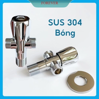 Van Nước 2 Cổng Chia Đường Nước, Van Giảm Áp Inox 304 Dùng cho Vòi Xịt Vệ Sinh và Bồn Cầu