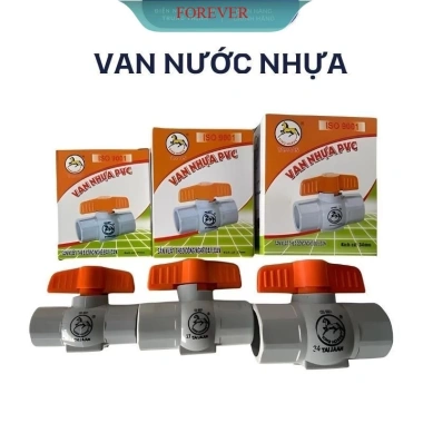 Van nước, van nhựa PVC phi 21 34 – Vòi xả tay cam, khóa nước, chỉ 13.900 VND giảm từ 16.680 VND