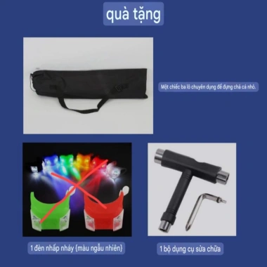 Ván trượt nhựa Penny bánh cao su LED 56x15x10cm Giá chỉ 220.010 VND giảm 15%