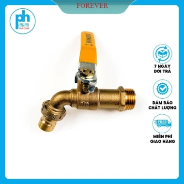 Van vòi nước đồng cao cấp Shakora Phi 21/27 - Vòi hồ tay gạt, giảm 45.000 VNĐ