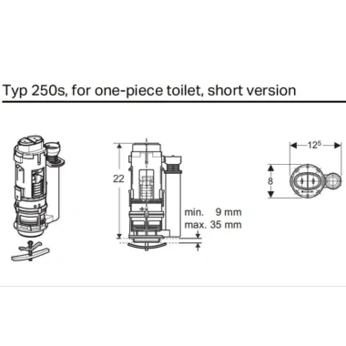 Van xả nước bồn cầu liền khối thấp GEBERIT Tiết kiệm nước, giá chỉ 645.445 VND