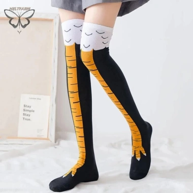 Vàng Chân Gà Tất Nữ Đầu Gối Dài Hoạt Hình 3D In Cotton - Tất Cao Giá 53.244k 7 Vàng Chân Gà Tất Nữ Đầu Gối Dài Hoạt Hình 3D In Cotton - Tất Cao Giá 53.244k 7