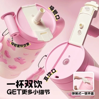 Vanow Bình Giữ Nhiệt 1.000ml - Bình Nước Gốm Lót Cốc Cà Phê, Ống Hút Nước Ice Cup, Giá Ưu Đãi 561k