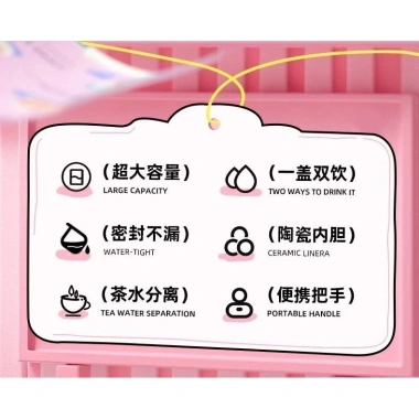 Vanow Bình Giữ Nhiệt 1.000ml - Bình Nước Gốm Lót Cốc Cà Phê, Ống Hút Nước Ice Cup, Giá Ưu Đãi 561k