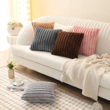 VANTAS Gối Ném Bắc Âu Màu Trơn - Đệm Dày Mềm Sang Trọng Trang Trí Sofa Vuông