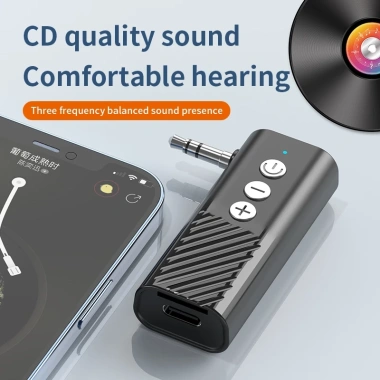 Vaorlo 3 trong 1 Bluetooth 5.3 – Bộ chuyển đổi hỗ trợ thẻ SD, AUX 3.5mm cho TV, tai nghe, xe hơi 5