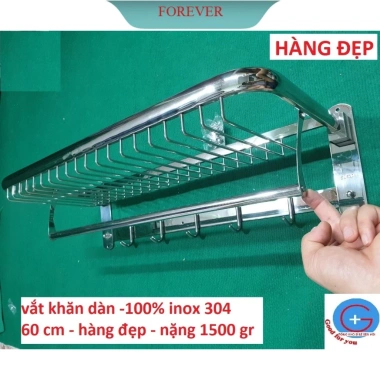Vắt khăn dàn inox 304: Giá treo khăn nhà tắm cao cấp, thiết kế hiện đại, giảm 23%