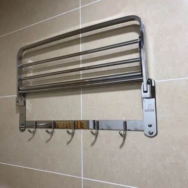Vắt khăn nhà tắm inox 304 đa năng - Kệ để khăn, móc treo quần áo, chỉ 185.000đ