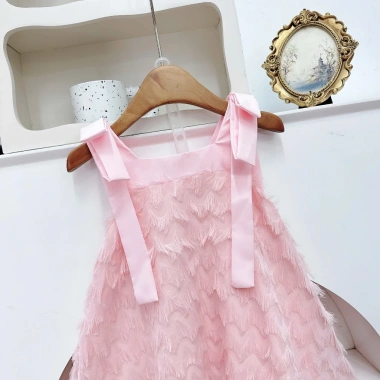 Váy 2 Dây Lông Vũ Cao Cấp cho Bé Gái 7-44kg - Kem House Giá Ưu Đãi 119.000 VND 6