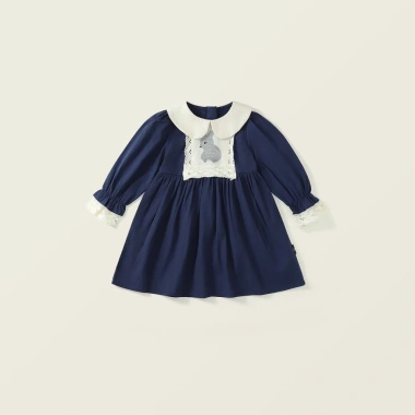 Váy Babydoll Bé Gái Ren Thêu Hình Thỏ Tiểu Thư Đáng Yêu - Giá Giảm 218k