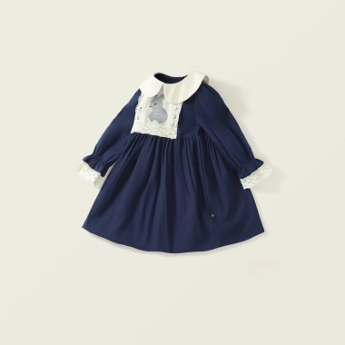 Váy Babydoll Bé Gái Ren Thêu Hình Thỏ Tiểu Thư Đáng Yêu - Giá Giảm 218k