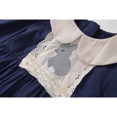 Váy Babydoll Bé Gái Ren Thêu Hình Thỏ Tiểu Thư Đáng Yêu - Giá Giảm 218k