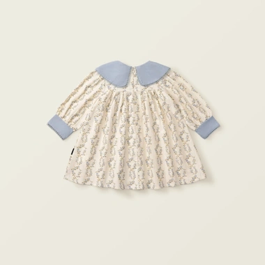 Váy Babydoll họa tiết hoa tay dài cho bé gái hồng xanh, vải mềm mại, giảm giá 209k