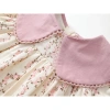 Váy Babydoll họa tiết hoa tay dài cho bé gái hồng xanh, vải mềm mại, giảm giá 209k 6