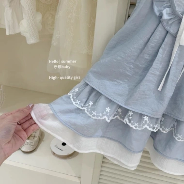 Váy bánh ren xanh cho bé gái 2-8 tuổi mùa hè ngọt ngào - Giá chỉ 283.875₫ 3