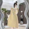 Váy bầu công sở cổ sen sang chảnh, đầm bầu cài trang trí kèm tag - Giá 269k 3