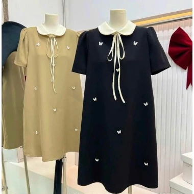Váy bầu công sở cổ sen sang chảnh, đầm bầu cài trang trí kèm tag - Giá 269k 4