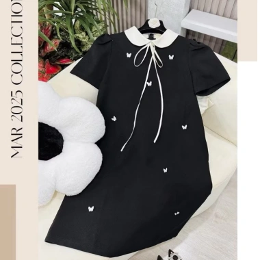 Váy bầu công sở cổ sen sang chảnh, đầm bầu cài trang trí kèm tag - Giá 269k 8