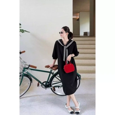 Váy bầu công sở MYLA dáng xuông cổ thủy thủ tay lỡ - Siêu thoải mái, giảm giá 290k