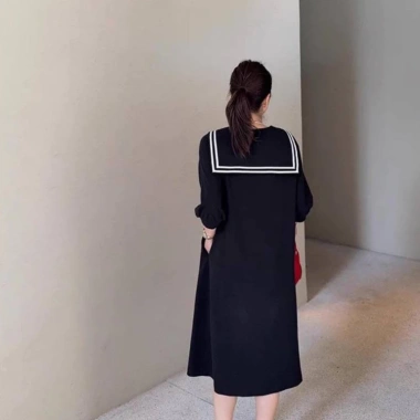 Váy bầu công sở MYLA dáng xuông cổ thủy thủ tay lỡ - Siêu thoải mái, giảm giá 290k