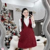 Váy bầu công sở MYLA dáng xuông dạ kim tuyến 2 lớp ấm áp, giảm giá 349k 3