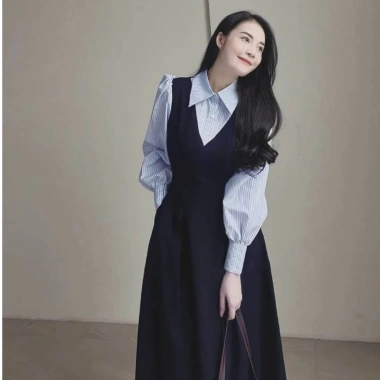Váy bầu công sở Myla dáng xuông kẻ tay bồng cổ đức lịch, đi làm & chơi - 299k 10 Váy bầu công sở Myla dáng xuông kẻ tay bồng cổ đức lịch, đi làm & chơi - 299k 10