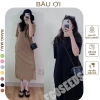 Váy bầu thời trang BAUOII V52 - Đầm công sở thun tăm nhiều màu, giảm giá 159k 2