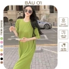 Váy bầu thời trang BAUOII V52 - Đầm công sở thun tăm nhiều màu, giảm giá 159k 5