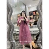 Váy bầu voan xếp ly 2 lớp tay lỡ, họa tiết hoa xinh, phù hợp đi làm, du lịch - giá 179.000₫ 9