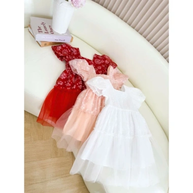 Váy bé gái 10-25kg Đầm công chúa tay phồng dễ thương, xinh xắn Giá chỉ 214.500đ 9